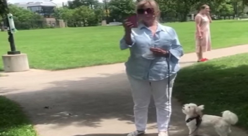 This white woman, another "Karen," in Boulder, Colorado, began harassing a black man, at the park. The man rode his bike to the park, trying his best to enjoy his day, he parked it, when he arrived at the park, locking it. When he was ready to leave, the man discovered that he forgot the key to his lock, so he was using tools to unlock his bike to leave, when this woman began hounding him, filming him, and calling 911 on him. Meanwhile, the woman on the far right approached him, questioning what was going on, and he told them, but the women didn't believe him, earning them "Karen" status.