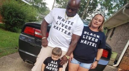 Elizabeth White, a well-known local news correspondent, has now jumped into the Black Lives Matter conversation. Some friends of hers recently adopted a child, a selfless act, and she shared their photo on her Facebook. Her friends are an interracial couple and they adopted a white child. The couple posed for a photo, which attempted to silence the race debate currently ongoing, with the black husband wearing a "White Lives Matter" shirt, the white wife wearing a "Black Lives Matter" shirt, and the child wearing an "All Lives Matter" shirt, sparking controversy on Facebook.