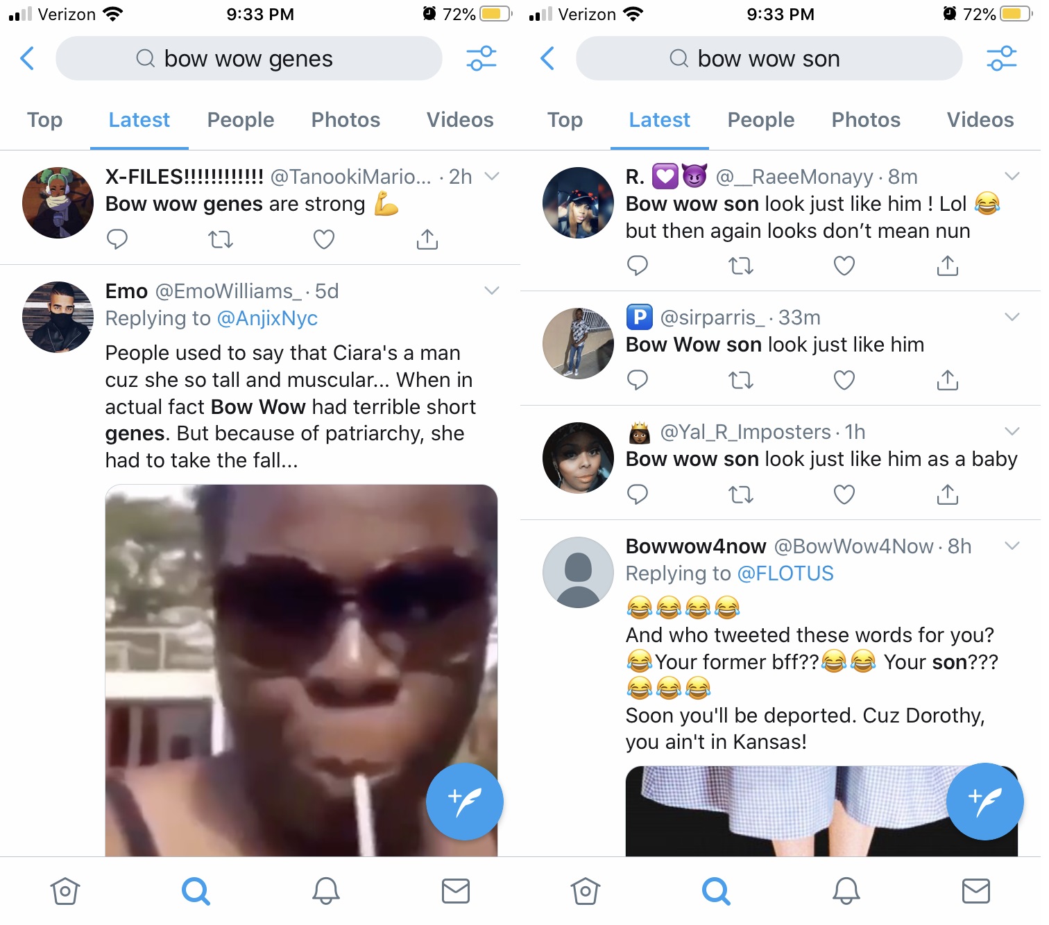Olivia Sky is well-known, via Instagram, and she has made some major claims. Earlier this summer, she claimed Bow Wow was the father of her baby son. This evening, Olivia Sky shared the photo of her son, and fans agreed that the baby looks like Bow Wow, and someone even created a collage of Bow Wow's baby picture, beside this baby's, and people are saying they look just alike.