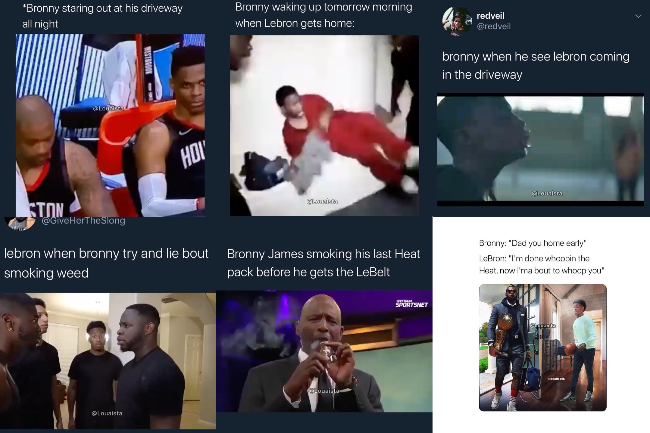 Bronny James began trending, last night, as the Lakers celebrated their NBA championship. His dad, LeBron James, won NBA Finals MVP, and delivered his speech, about returning home to be with his family. Twitter immediately had jokes about LeBron coming home to give Bronny a whooping, over the smoking weed incident.