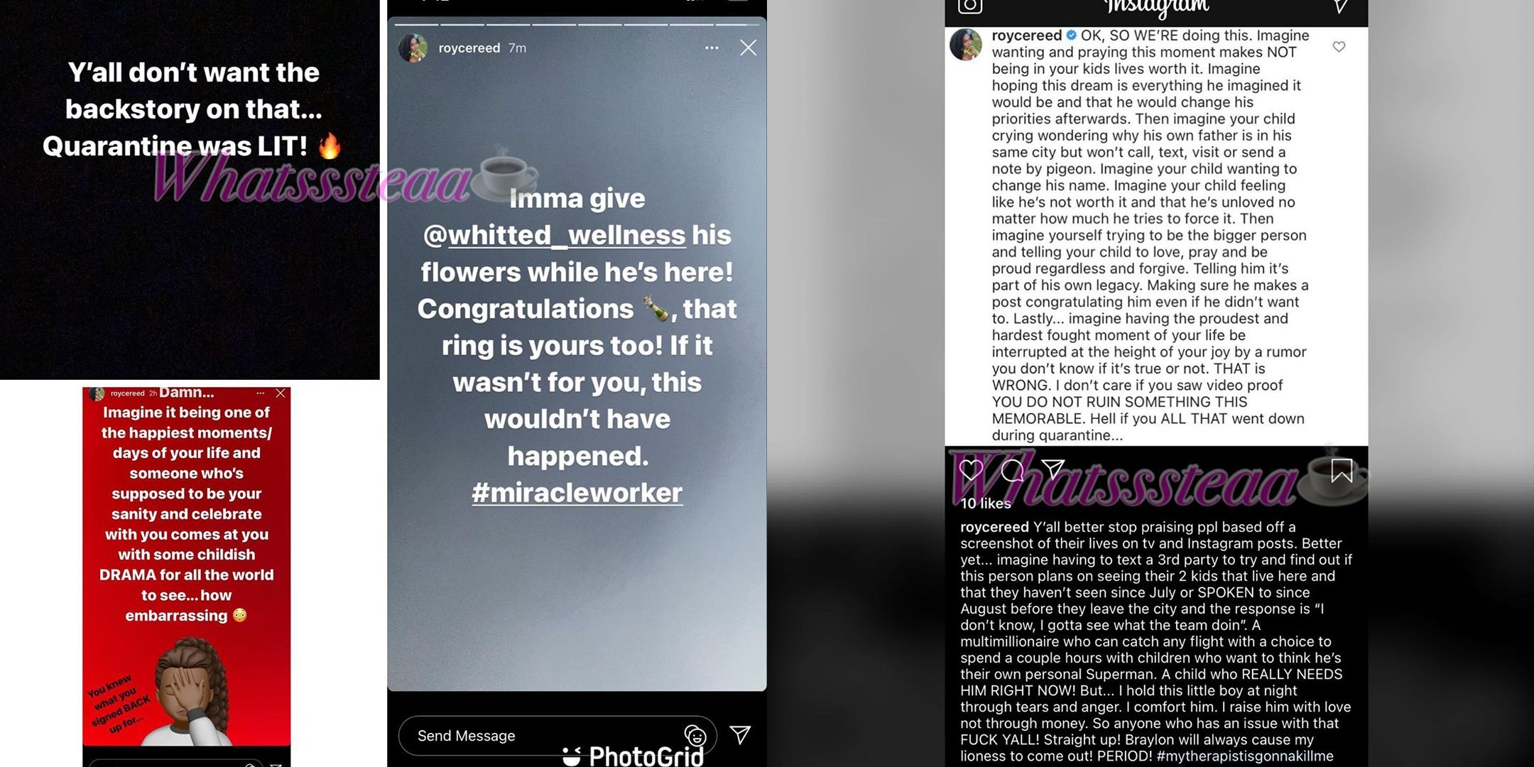 Royce Reed had words, a lot of words, for Dwight Howard, while he celebrated winning his first NBA championship, in Orlando. She blasted him, accusing him of not trying to see the son they share together, or his other child who lives in the area. In lengthy IG posts, Royce Reed blasted him for not being a good father to his children, and choosing to party over being a father.