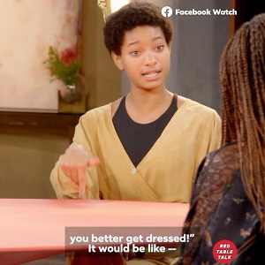 Willow Smith, in the segment of "Red Table Talk," shared by Jada Pinkett Smith, on her Instagram, took on black moms. She took the floor, saying black moms treat their sons differently from their daughters. Willow looked directly into Jada's eyes and told her how she treated Jaden differently from her.