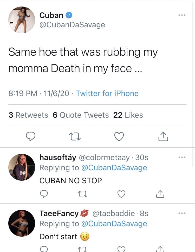 Cuban Doll blasts Asian Doll mocking her mom's death as King Von died