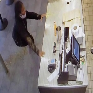 DC woman food fight Chipotle