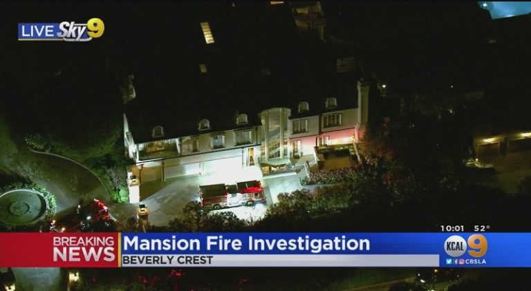Denzel Washington home reports of fire in Beverly Crest, California.