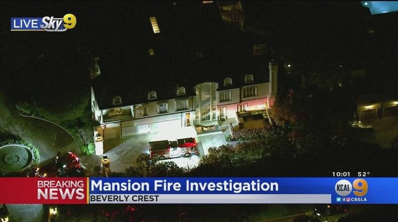 Denzel Washington home reports of fire in Beverly Crest, California.