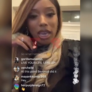 Kelsey Nicole went viral, last night, when she was spotted partying with Carl Crawford, Megan Thee Stallion's former label boss. It's no secret Megan has beef with Crawford, and J. Prince, who Kelsey both dissed on Megan's behalf, but partied with both, last night. As people on Twitter were calling Kelsey a snake, she took to IG Live, and explained that she's just living life and doing her, that they laughed it off, and had a good time.