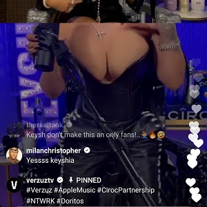 Keyshia Cole's boobs have dominated Twitter, during her #Verzuz