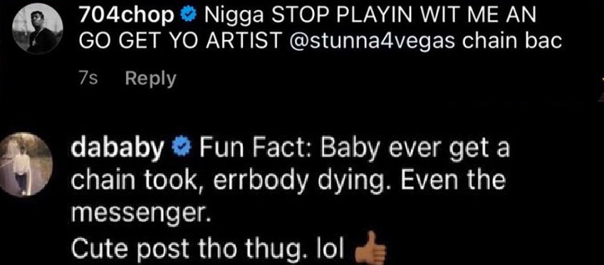 704 Chop DaBaby Stunna 4 Vegas chain