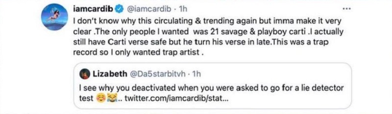 Cardi B Bartier Cardi Playboi Carti