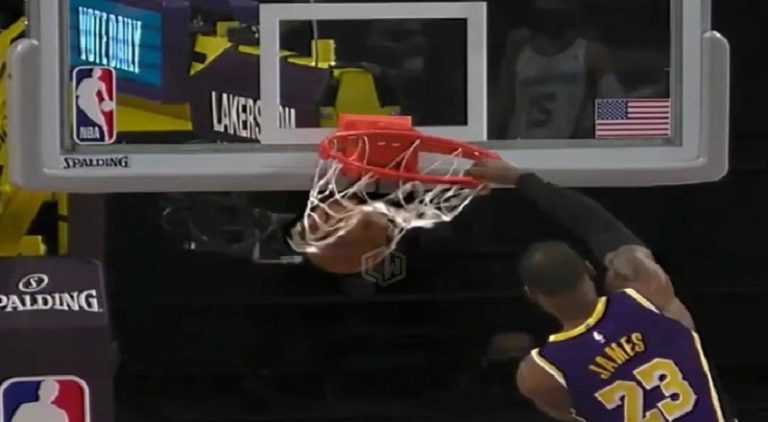 LeBron dunk Memphis Grizzlies Lakers