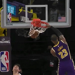 LeBron dunk Memphis Grizzlies Lakers