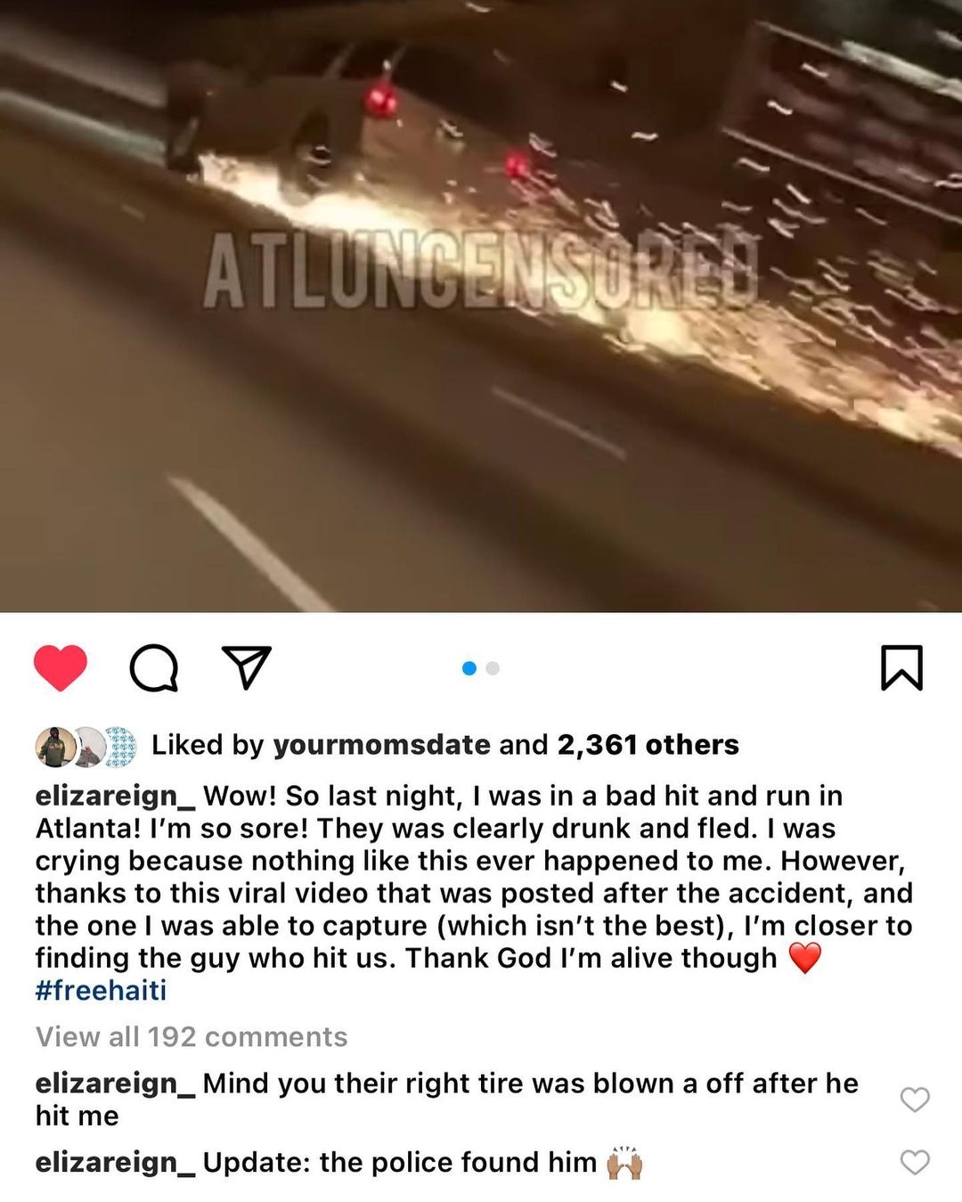 Eliza Reign hit and run Atlanta
