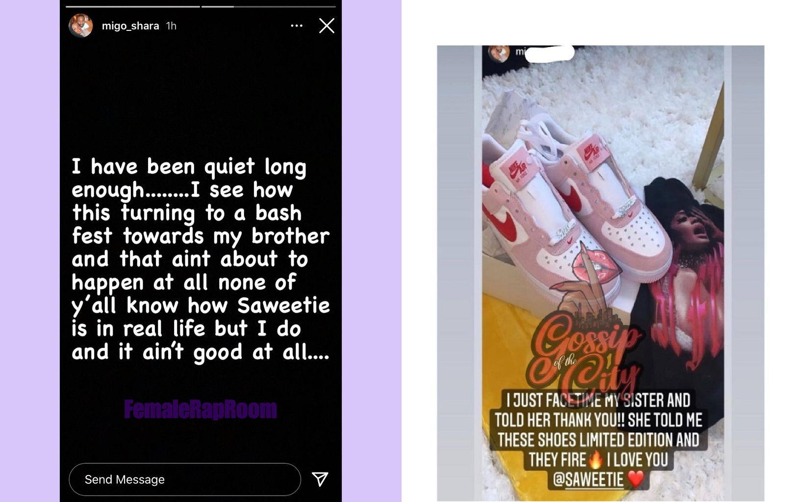 Migo_shara Saweetie sister Quavo real life