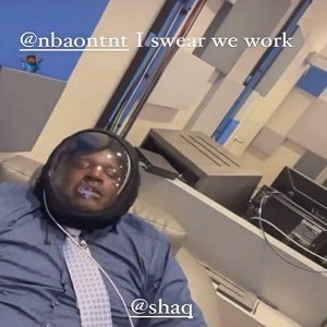 Shaq Dwyane Wade sleep oxygen mask NBA on TNT