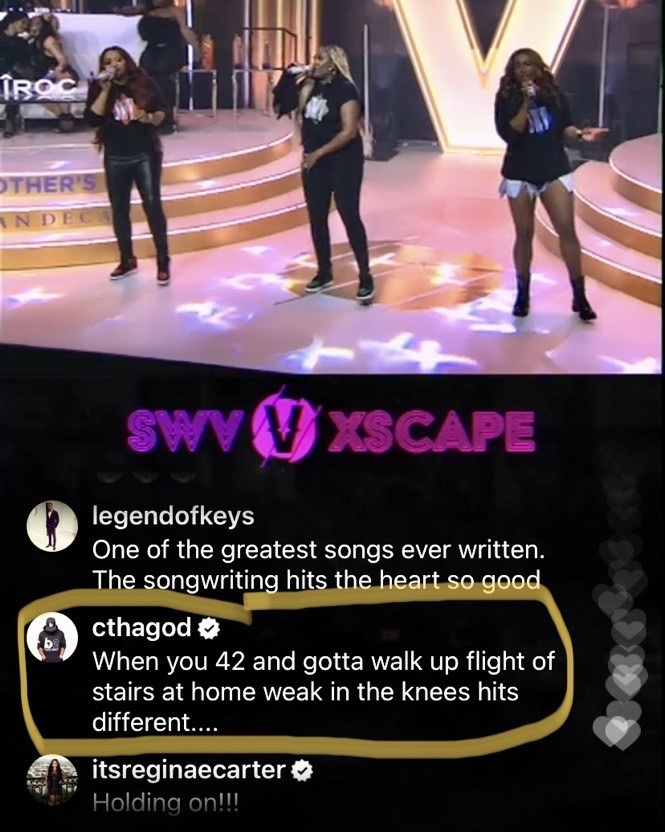 Charlamagne Tha God weak in the knees SWV