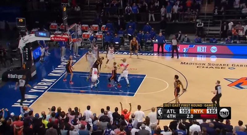 Trae Young game-winning shot vs. Knicks