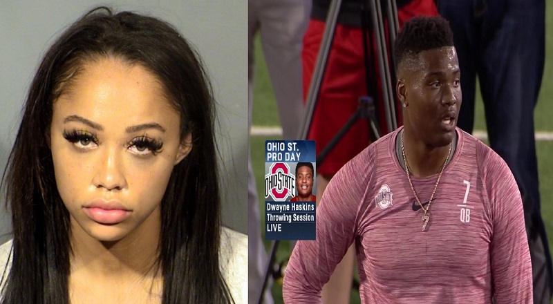 Dwayne Haskins gets abused by his wife and she knocked his tooth out