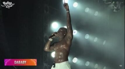 Fan throws a shoe at DaBaby during Rolling Loud performance