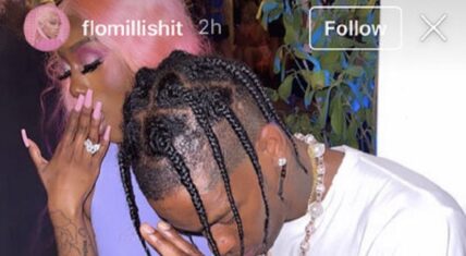 Flo Milli posts pic with Travis Scott on her IG Story leading people to believe they are dating