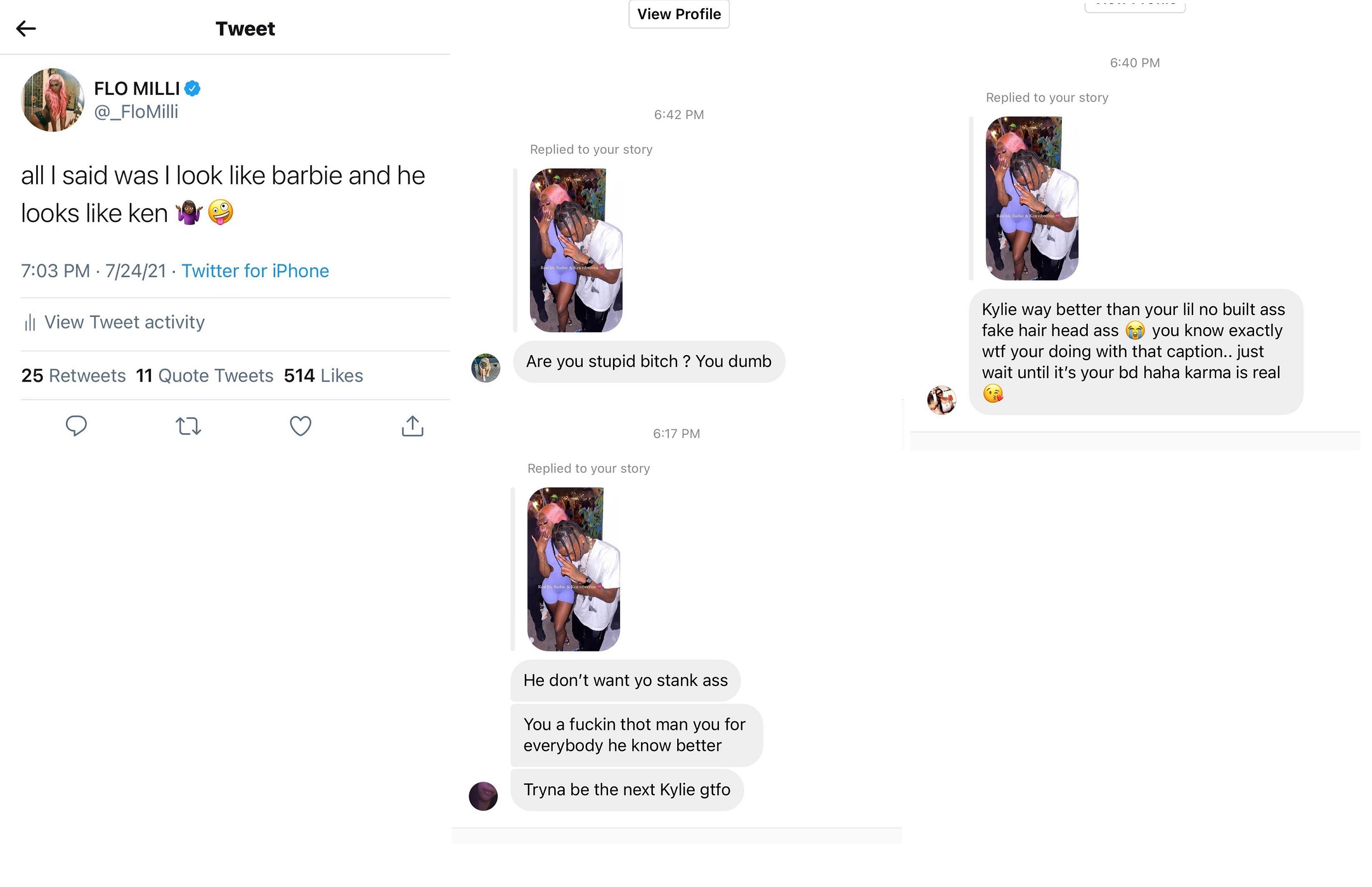 Flo Milli posts pic with Travis Scott on her IG Story leading people to believe they are dating