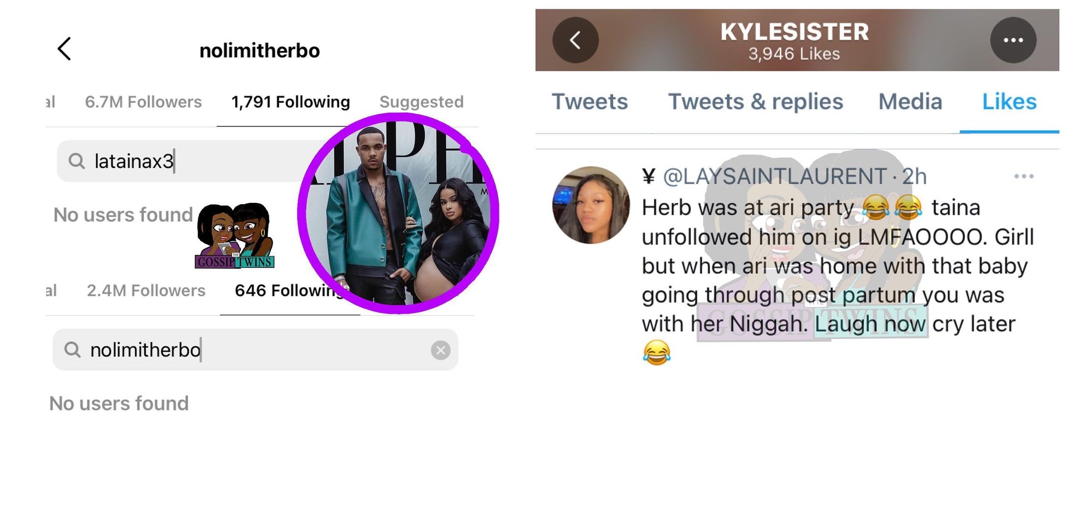 G Herbo partied with his ex Ari and Taina unfollowed him