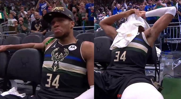 Giannis cries after realizing Bucks will win championship