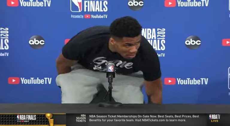 Giannis walks out of postgame press conference