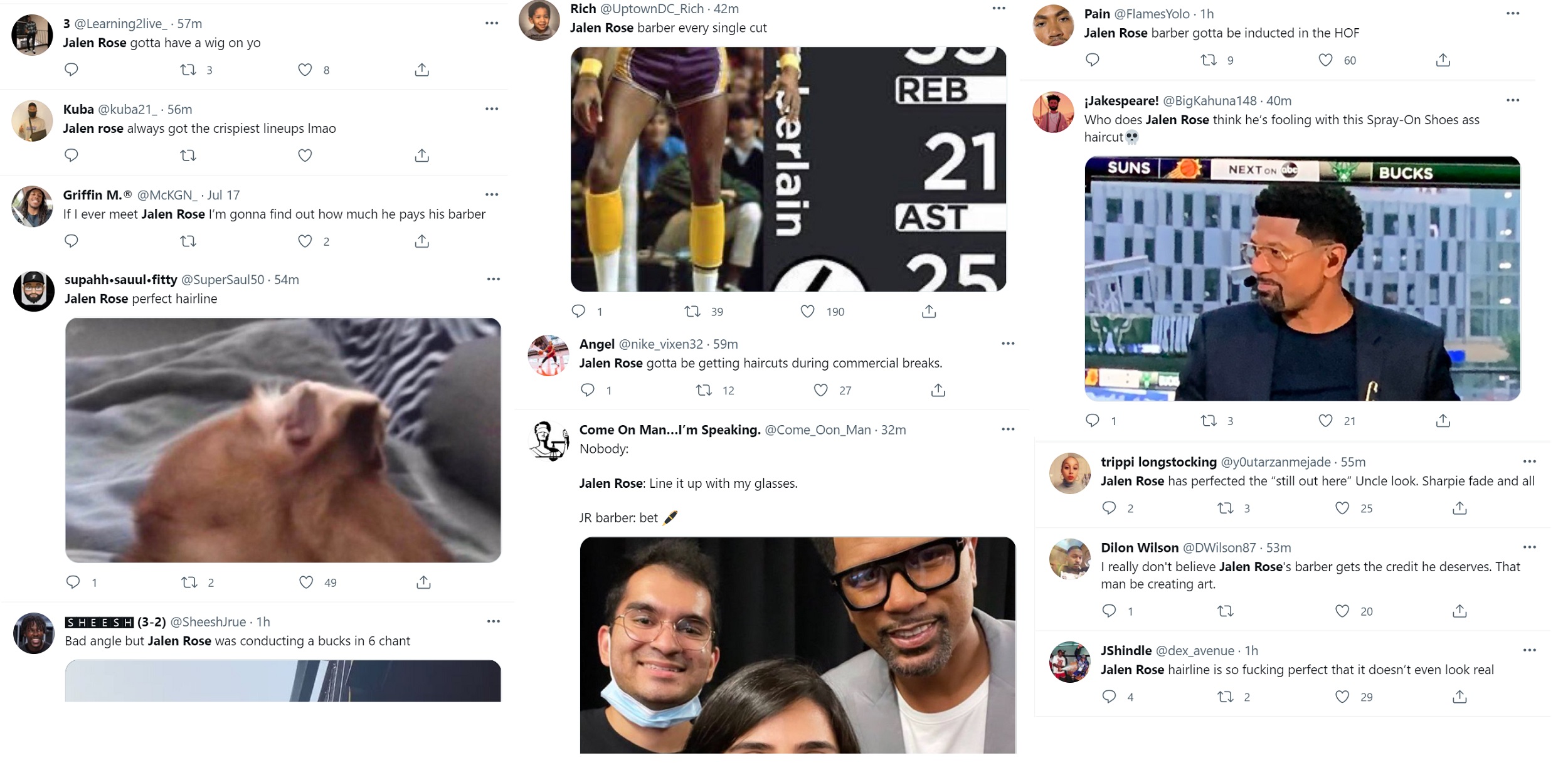 Jalen Rose trends on Twitter because of his hair