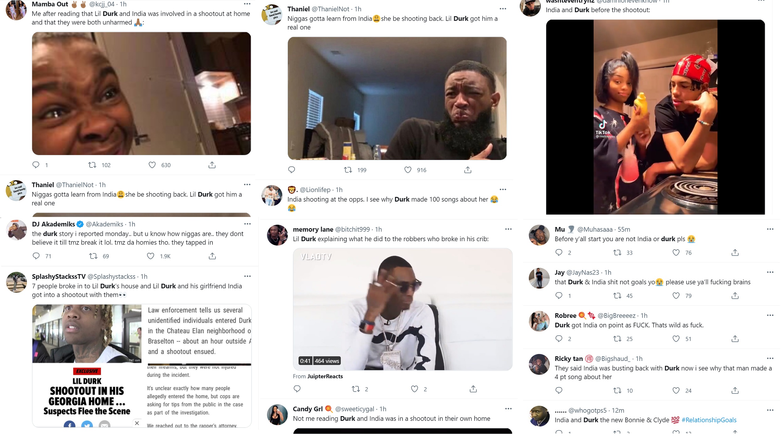 Lil Durk and India Royale exchange gunfire with home intruders