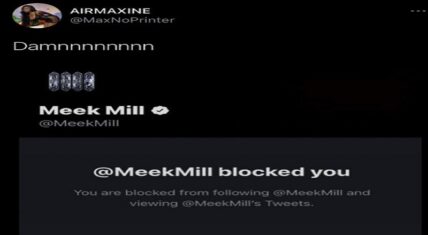Meek Mill blocks fan for trolling him over fries pic