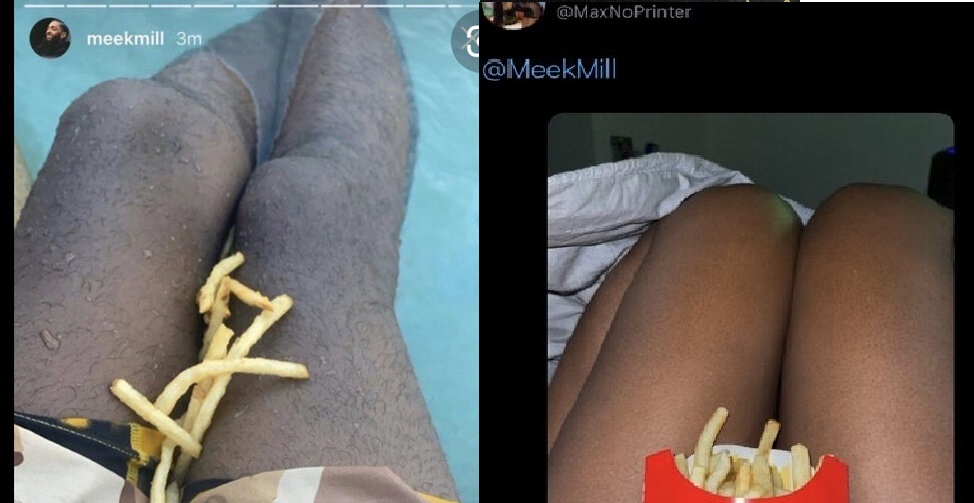 Meek Mill blocks fan for trolling him over fries pic