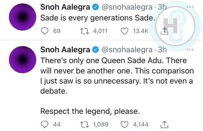 Snoh Aalegra dismisses Sade comparisons