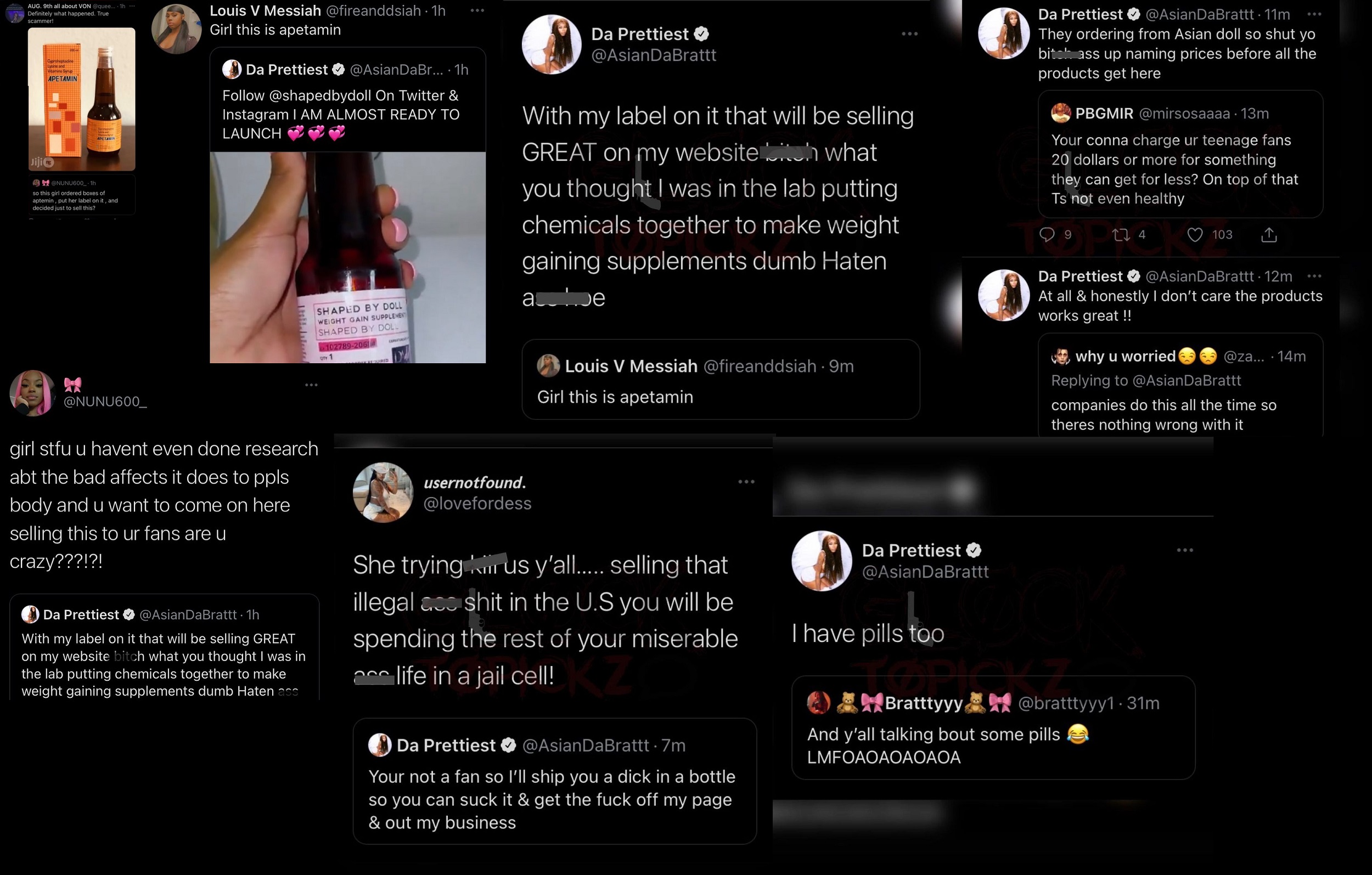 Asian Doll fights with fans on Twitter over her weight loss tea