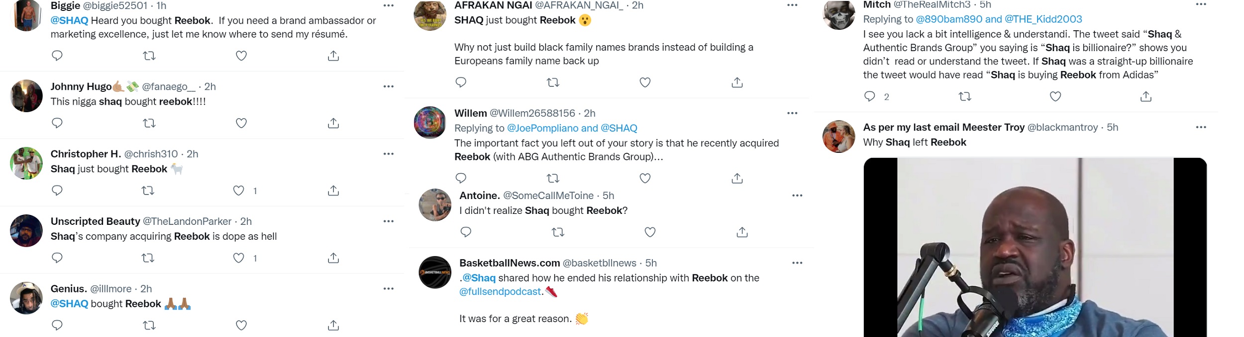 Shaq bought Reebok