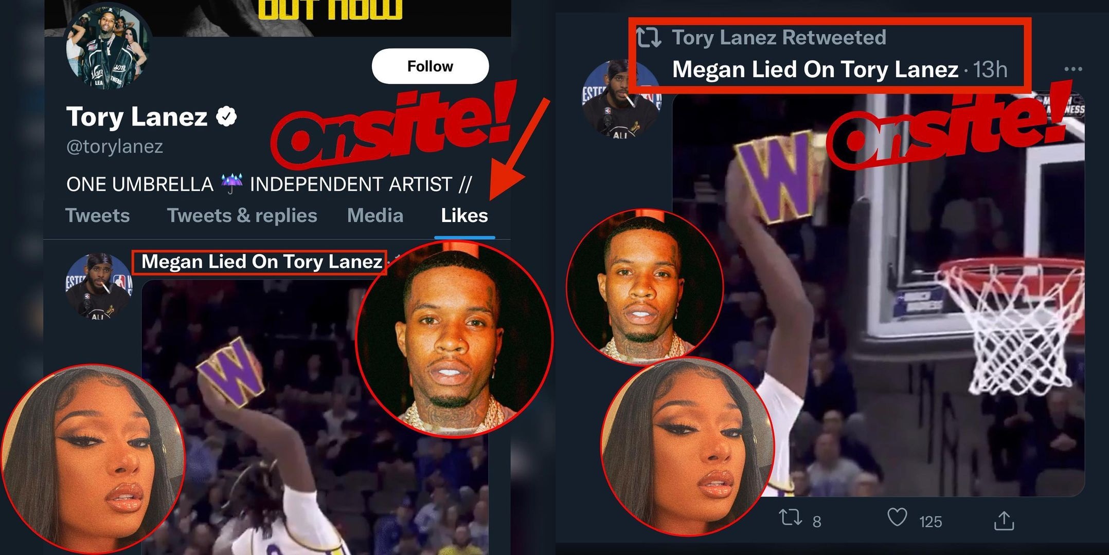 Tory Lanez caught liking and retweeting material from anti-Megan Thee Stallion Twitter account