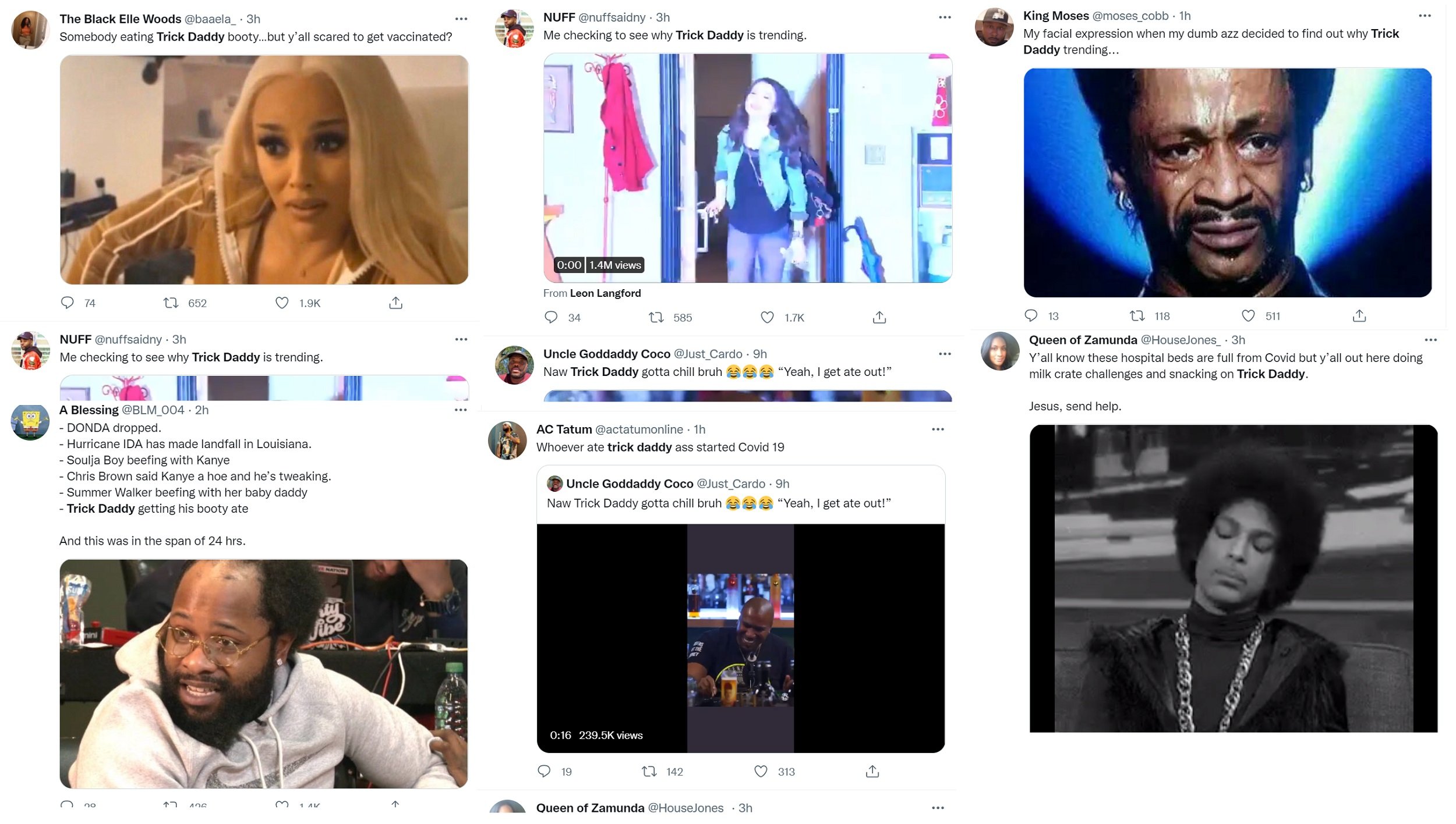 Trick Daddy trends on Twitter after comments about getting his booty ate resurface