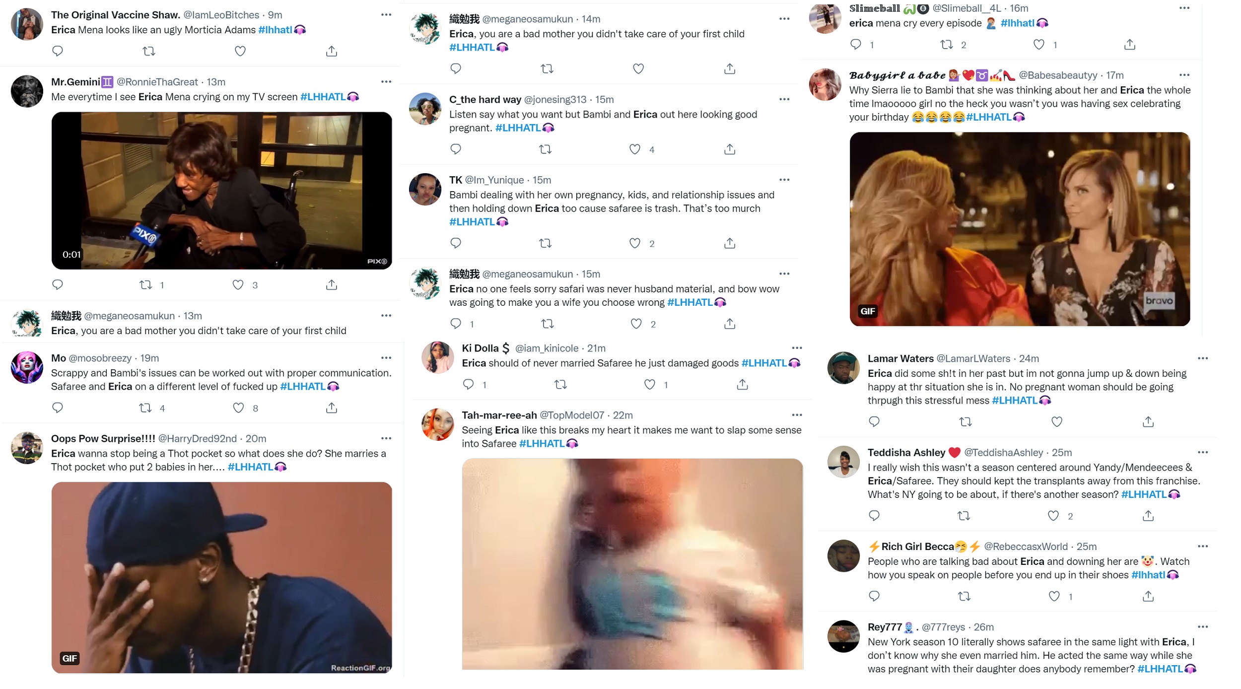 Erica Mena cries telling Yandy about her and Safaree divorcing, but LHHATL fans don't feel sorry for her