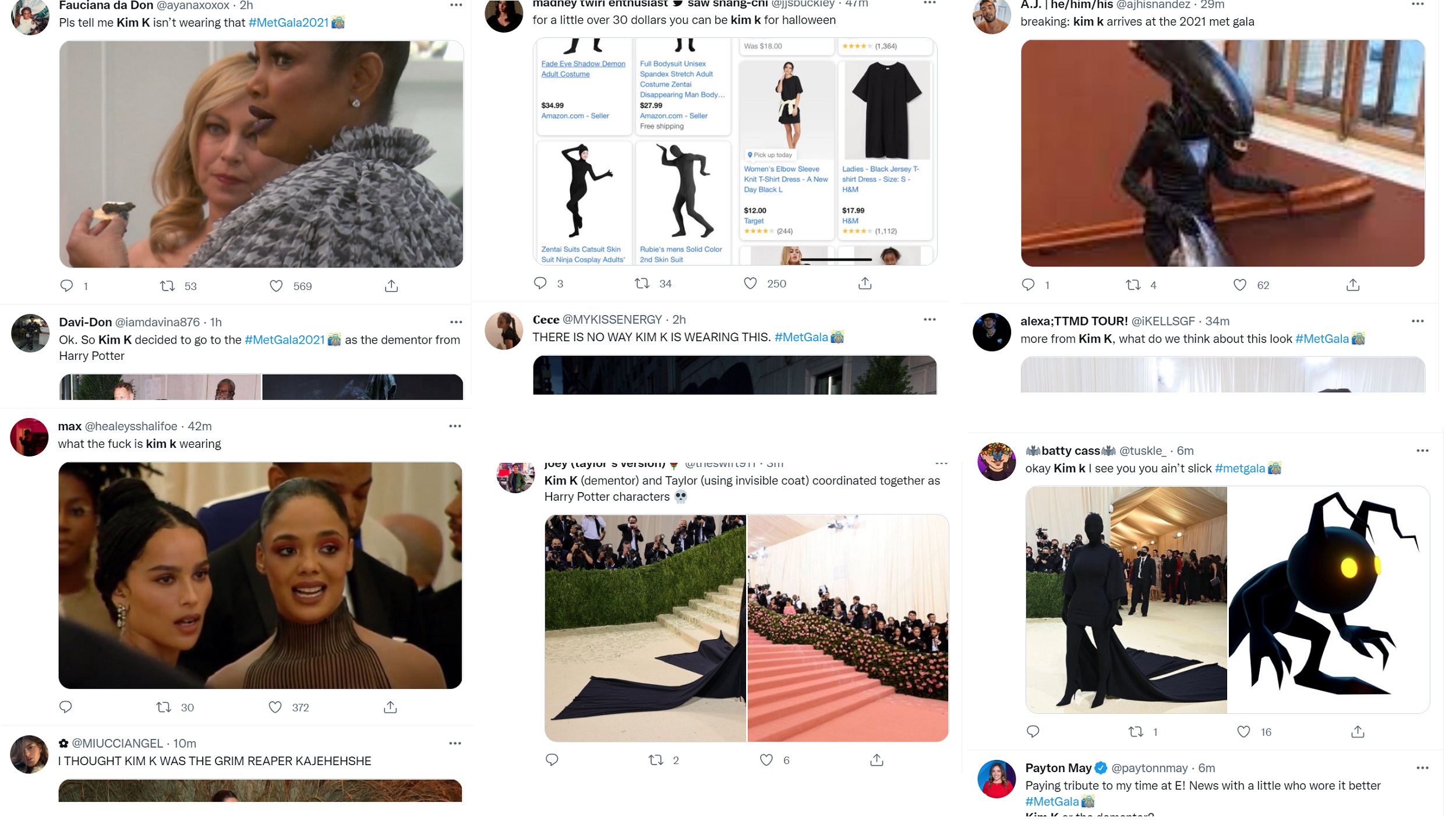 Kanye West and Kim Kardashian attend Met Gala together and fans clown Kim's outfit on Twitter