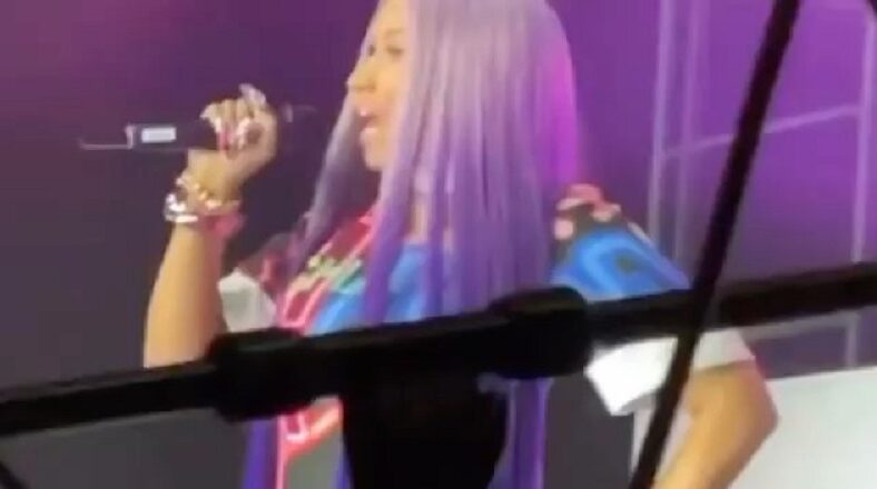 Nicki Minaj came out and performed at Lil Baby's show, after saying she was going to stay in quarantine, because she wasn't risking epxosing her baby to COVID