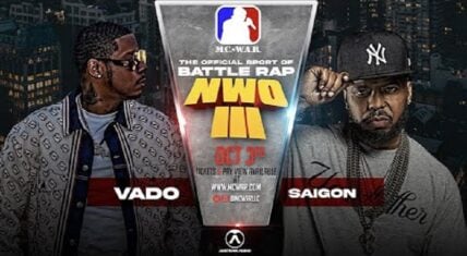 Vado and Saigon will face off in MC War pay-per-view rap battle on October 3