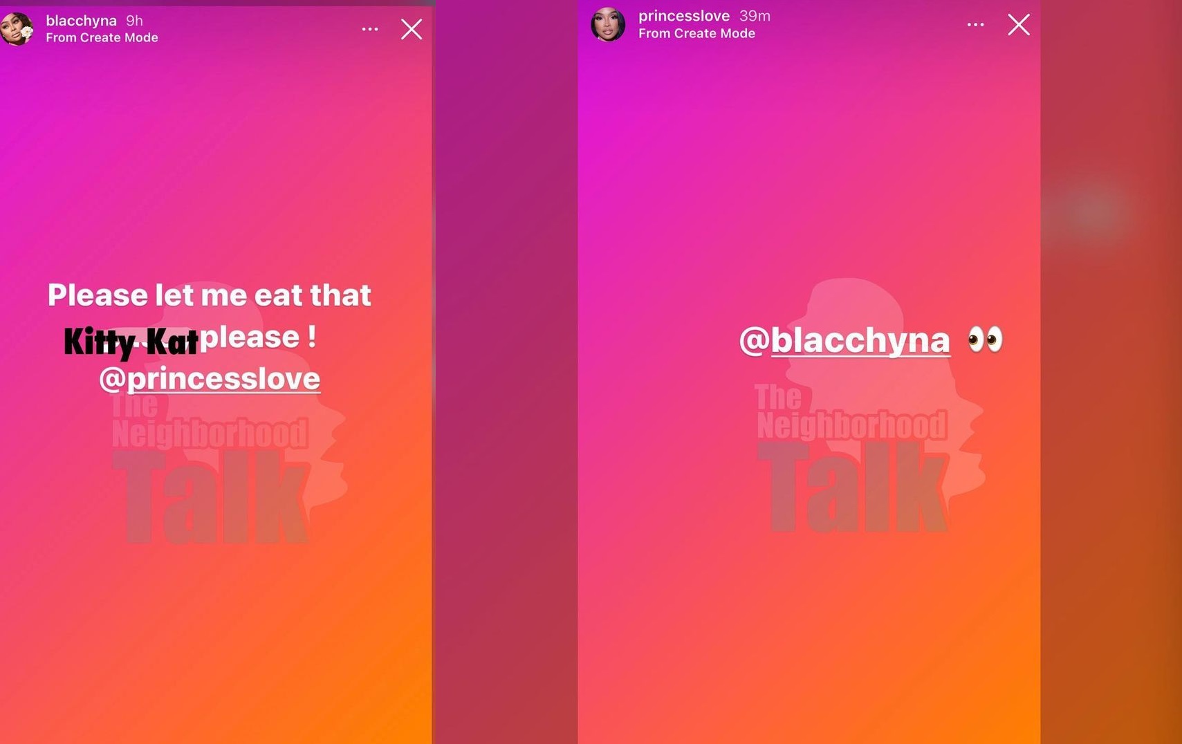Blac Chyna asks Princess Love if she can eat her kitty