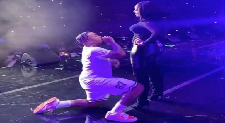 Bow Wow serenades Angela Simmons onstage during The Millennium Tour