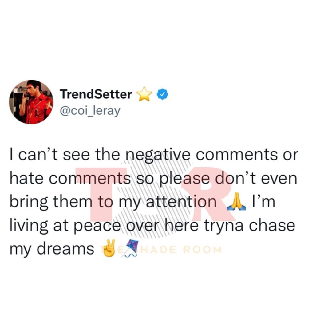 Coi Leray tells people to stop sending her negative and hate comments