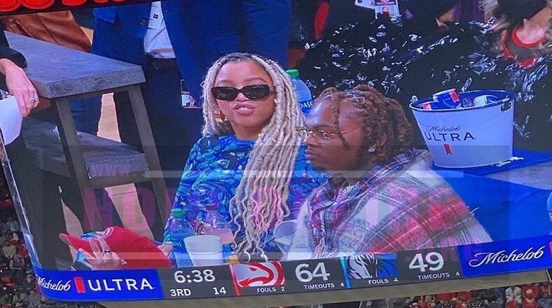 Gunna takes Chloe Bailey to Hawks game after posting her on IG Story