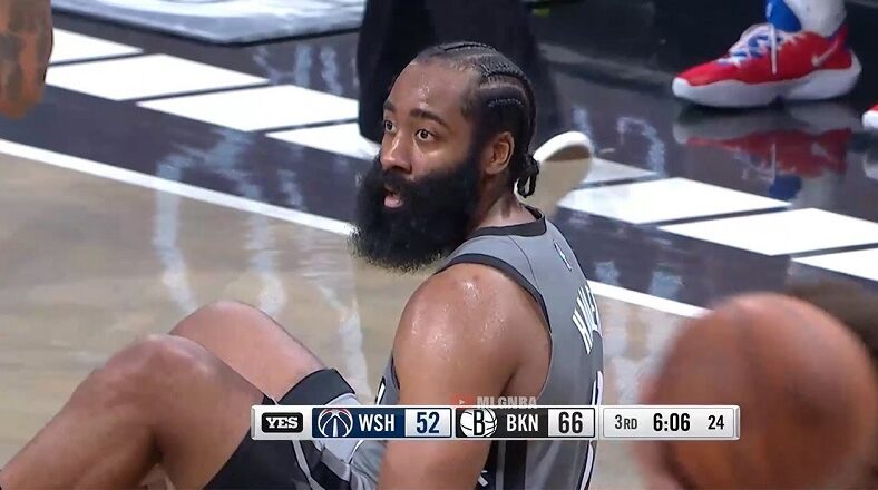 James Harden finally gets a foul call