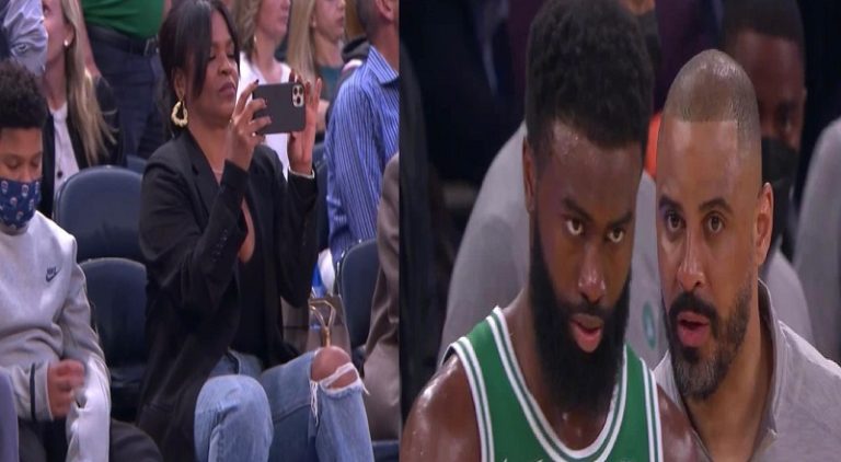 Nia Long watches husband, Ime Udoka, in Celtics head coaching debut