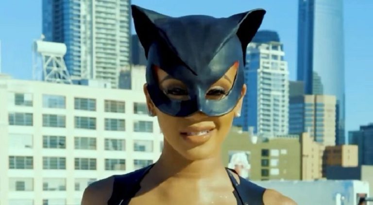 Saweetie dresses as Catwoman for Halloween