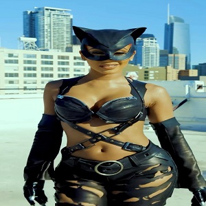 Saweetie dresses as Catwoman for Halloween