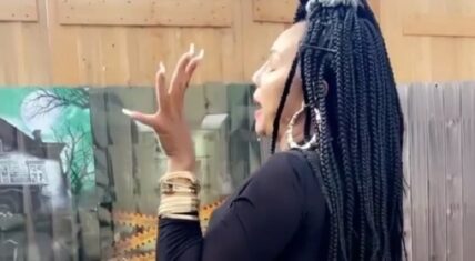 Tamar Braxton dresses as Sheneneh for Halloween